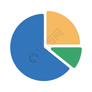 营销图饼图图标 图表 统计 矢量插画
