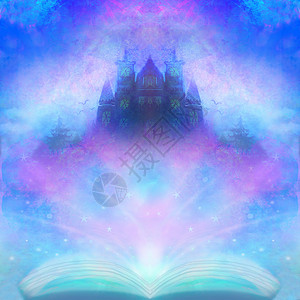 传说中的神奇世界 从书中诞生的童话城堡王国堡垒魔法艺术品艺术绿色建筑紫色插图建筑学背景图片