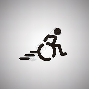 坐在轮椅上的人的象形图 矢量药品插图标识生活医院安全卫生间交通导航座位背景图片