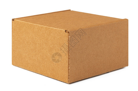 白色背景上孤立的棕色纸板盒船运邮件纸板空白服务瓦楞送货邮递员牛皮纸纸盒背景图片
