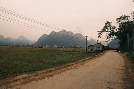 越南Bab Son农村地貌背景图片