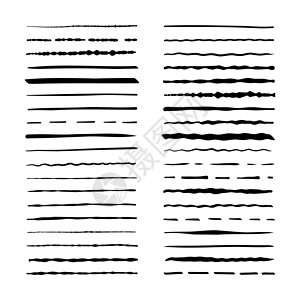 手工绘制的涂鸦分割线 矢量粘合条纹线设置背景图片