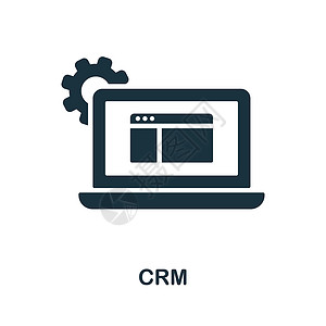 Crm 平面图标 营销系列中的彩色元素标志 用于网页设计 信息图表等的平面 Crm 图标标志顾客高清图片素材