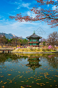 汉城湖韩国建筑学高清图片