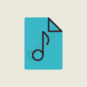 音乐文件矢量平面 ico文件夹软件下载界面音乐播放器文档笔记网络按钮电脑背景图片
