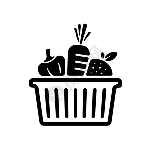装食物的篮子蔬菜 天然食物矢量图标插图店铺篮子标识生态叶子健康厨房收成烹饪水果设计图片