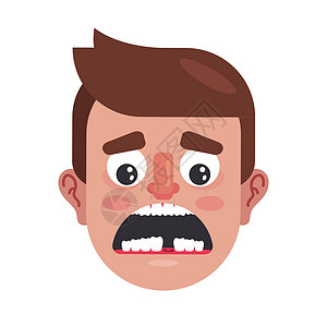 乳牙人嘴里缺乏牙齿 需要植入牙的插画