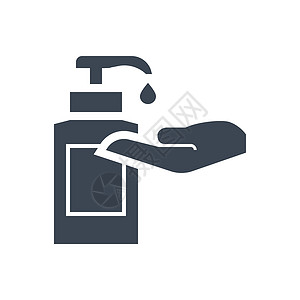 洗护手液与卫生净化剂相关的矢量甘白图标肥皂防腐剂凝胶药品瓶子插图卫生字形清洁剂消毒剂插画