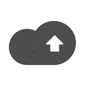 云上传剪影矢量图标隔离在白色背景上 用于 web 移动应用程序 ui 设计和印刷印刷术的云上传图标背景图片