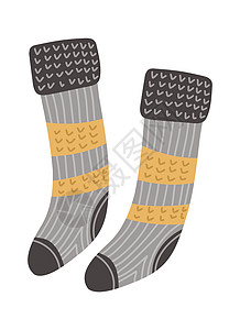 冬季可爱衣服袜子 辅助物品 插图背景图片
