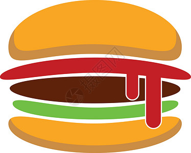 汉堡图标 快食品符号 汉堡标志背景图片