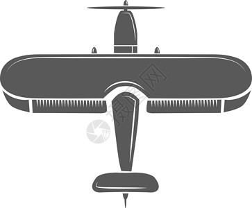 作物除尘器图标 普通飞机 顶部视图背景图片