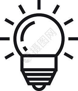 灯泡线性图标 Idea 符号 解决方案符号背景图片