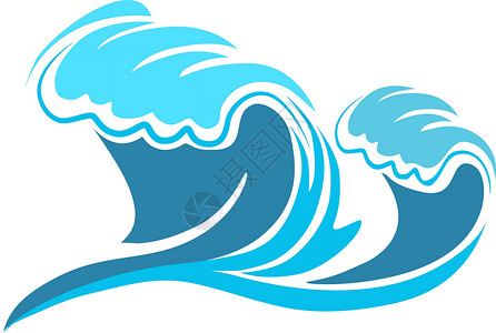 火狐标志冲浪板海洋海浪标志 海风暴符号 自然标志设计图片
