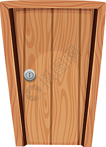 家木门木制卡通风格的木门设计图片