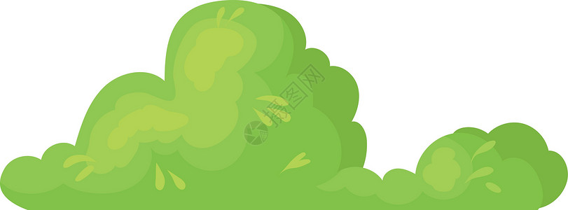 北海道黄杨卡通灌木丛 图画树丛 森林对冲矢量设计插画