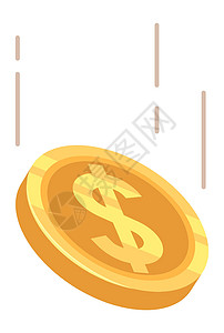 币值下降的图标 货币下跌 飞美元设计图片