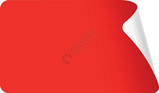 粘贴标签模型 现实的红色矩形粘性纸条背景图片