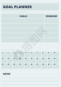 目标规划计划者页面模板 战略计划可打印背景图片