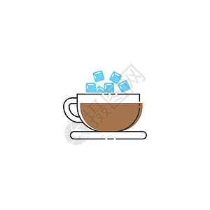 冰滴咖啡暑期饮料图标标志徽标设计插图模板苏打液体啤酒稻草热带酒吧咖啡果汁柠檬水果插画