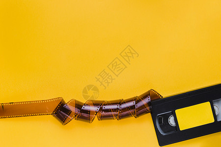 摄像机磁带带纤维素的录像带背景