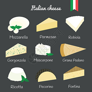 意大利奶酪羊乳烹饪产品美食收藏菜单插图黑板食物干酪高清图片