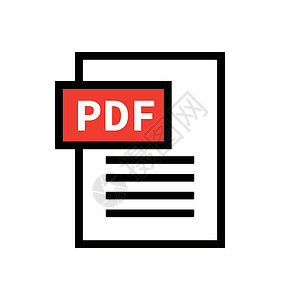 文件格式图标PDF 文件的矢量图标 在电子文件中显示的理想值设计图片