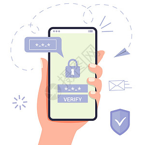 OTP一次性密码用于数字支付交易的安全交易帐户核实互联网授权代码屏幕隐私网络短信电话设计图片
