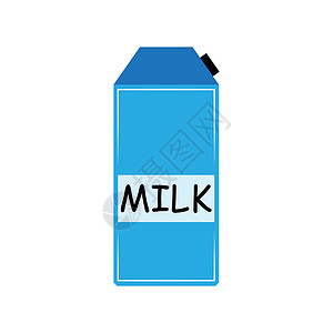 孤立的牛奶箱 矢量插图插画