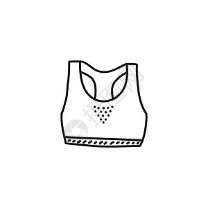 工字钉Doodle运动胸罩插画