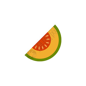 白底面的瓜 半切西瓜 (注 Melon 标志矢量)背景图片