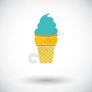 冰霜糖浆香草小吃盘子插图冰棒冰淇淋享受艺术绘画背景图片
