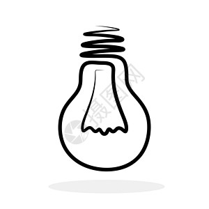 灯泡图标 线性灯泡图标 矢量插图技术活力力量商业绘画创新解决方案按钮电气中风背景图片