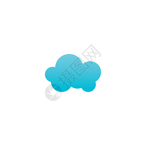 云形图标互联网白色技术插图云景托管数据圆形天气天空计算高清图片素材