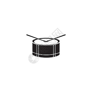 鼓手鼓式图标乐队音乐会声学白色爵士乐圈套鸡腿黑色艺术音乐插画