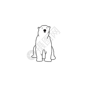 澳大利亚雪鸽熊图标标识插图捕食者动物园哺乳动物动物野生动物力量吉祥物猎人插画