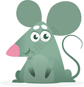 卡通口语快乐的卡通滑鼠口语 矢量插图孤立剪贴尾巴耳朵艺术孩子们婴儿喜悦动物园吉祥物鼠标插画