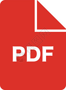 PDF 文件矢量图标 红色平面数据图片素材