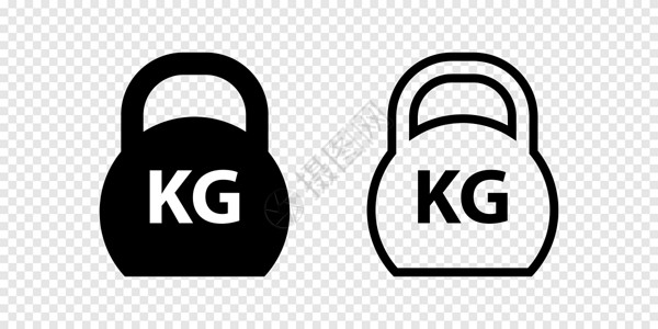 身体重量Ketellbell 图标符号简单设计重量健身房训练插图肌肉哑铃金属身体运动培训师插画