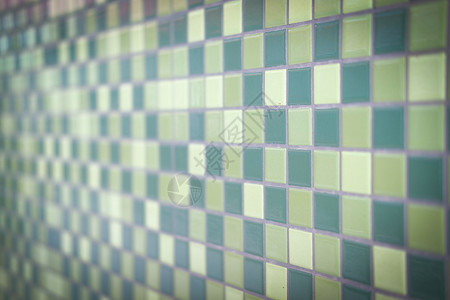 绿色马赛克瓷砖纹理墙壁背景风格装饰正方形墙纸陶瓷浴室制品背景图片