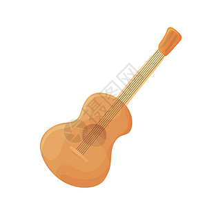 吉他卡通音响吉他矢量被孤立 白色的卡通吉他图标背景