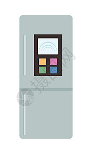 冰箱贴纸素材冷冻器半平板彩色矢量物体插画