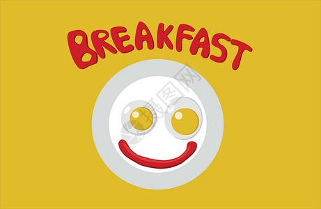 波尔多犬配番茄酱早餐的炒鸡蛋设计图片