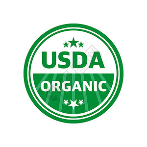 农药标签USDA 有机防护标志 符号无 gmo 矢量图标互联网检查抗生素杂货店手工环境农药橡皮蔬菜业部插画