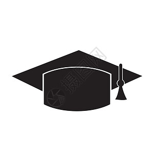 单身帽徽标教授知识教育插图正方形学校网络智慧学院学士背景图片