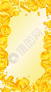 瑞士法郎硬币落下 完美分散的瑞士法郎硬币 瑞士钱 灿烂的头奖 财富或成功的概念 矢量图背景图片