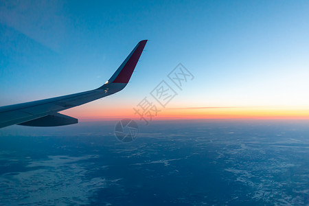 翼梢小翼天空旅行高清图片