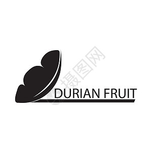 冰沙设计素材Durian 图标图标徽标矢量设计榴莲食物甜点冰沙季节热带农场标识国王商业插画