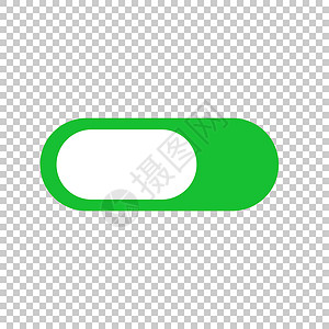 圆形药片在透明背景上孤立的滑动开关图标 矢量插画