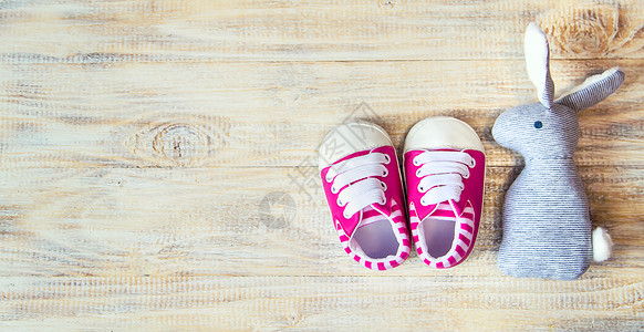 粉色鞋可爱的白色的高清图片